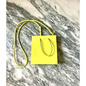 Medea Patent Leather Neon Yellow Evening Bag Made In Italy